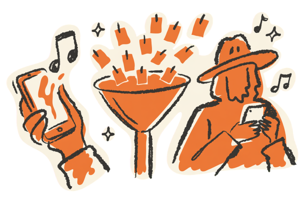 The campaign journey: submit a track, genre matching funnel, curator listening and writing feedback, playlist placement and artist celebrating